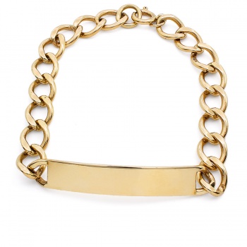 9ct gold 9 inch Identity Bracelet